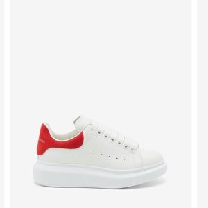 Alexander McQueen Women's Oversized Sneaker in White/lust Red